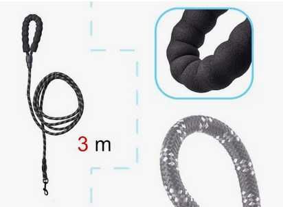 Smycz treningowa odblaskowa 3m Purlov
