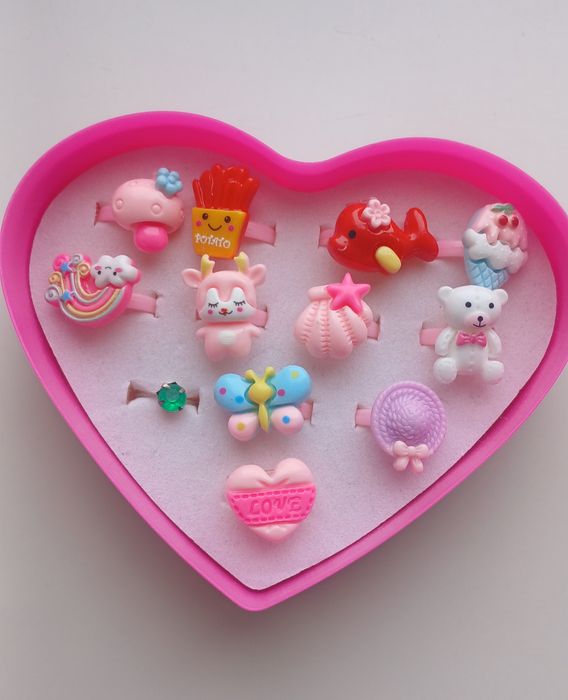 Бижутерія набір колечки для дівчинки 2,5-5  років