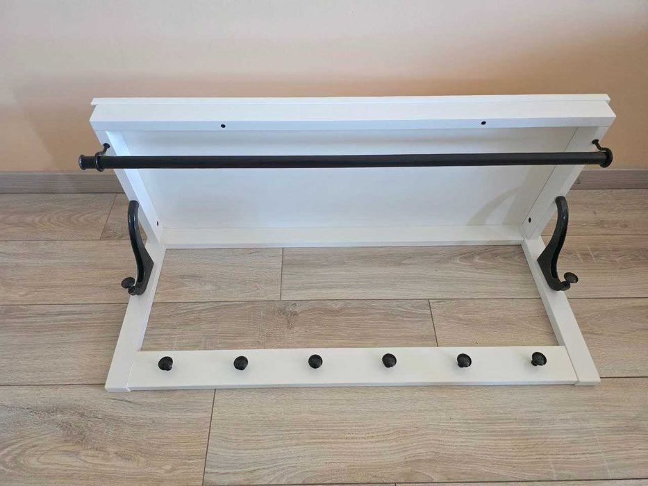 IKEA HEMNES półka wieszak na kapelusze biały