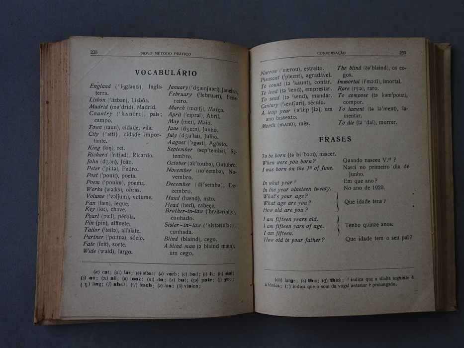 Livro Novo Método Prático da Língua Inglesa - Jacob Bensabat 1935