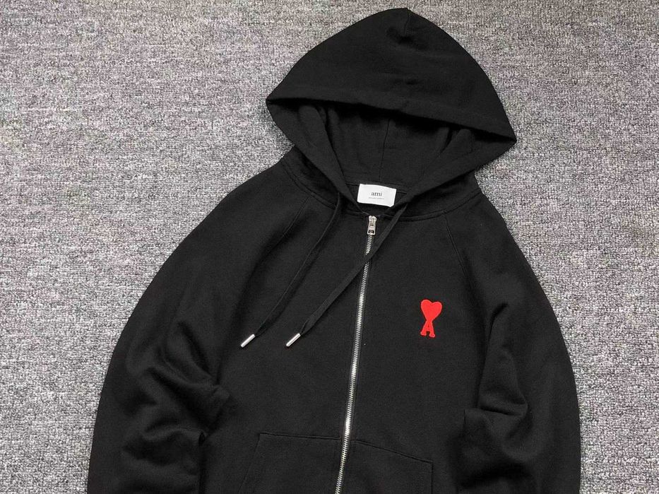 Оверсайз зіп-худи AMI Paris кофта худі Ами Париж