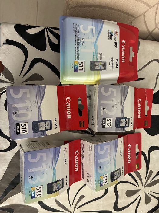 Tinteiros Canon originais 510, 511, 512 e 513
