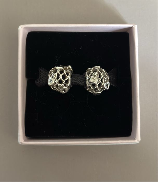 Pandora Charms zawieszka serce kłódka love srebro 925