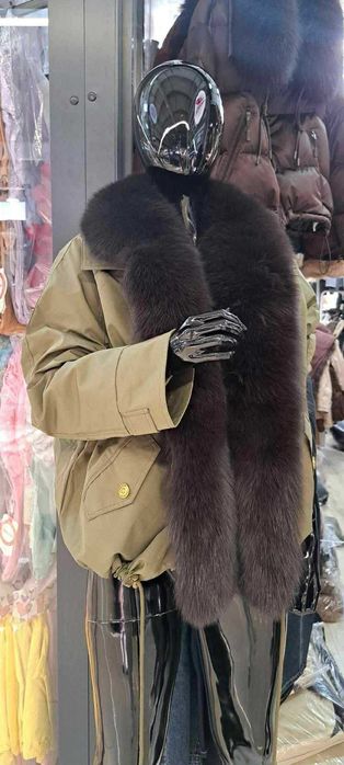 Kurtka zimowa parka lis