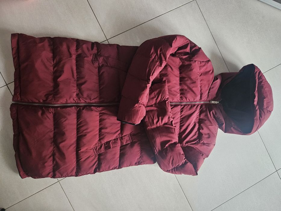 Dłuższa kurtka pikowana Cropp s/m szer 51x2 dl 88cm dwustronna