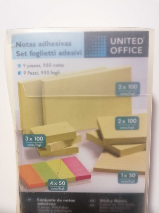 Conjunto de blocos post-it