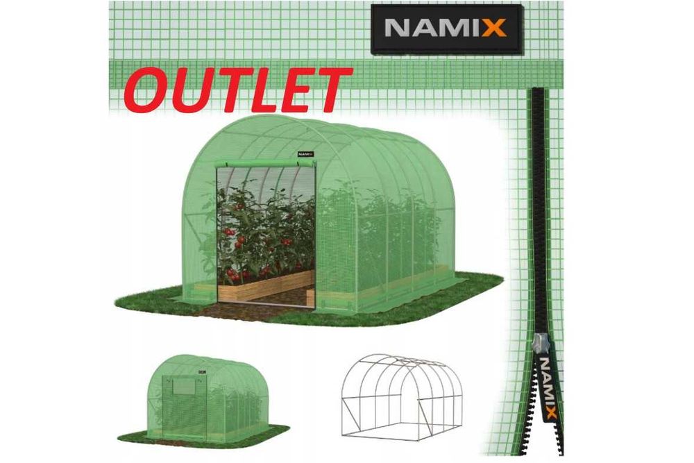 OUTLET Tunel foliowy szklarnia 3x4 m 12m² wysokość 2,5m