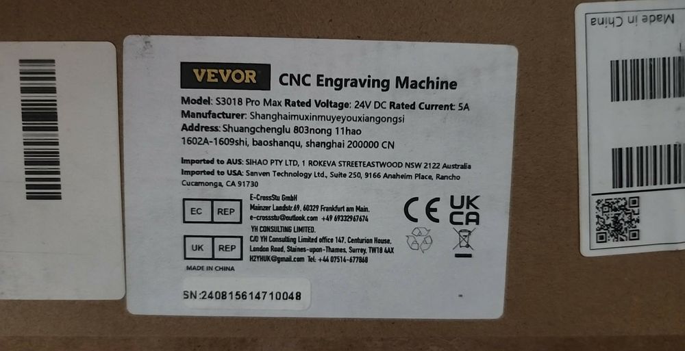 Vevor cnc laser como novo