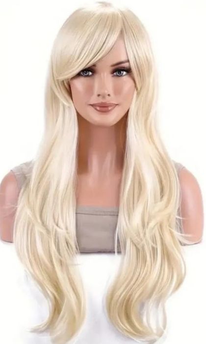 Peruka długa jasny blond 71cm