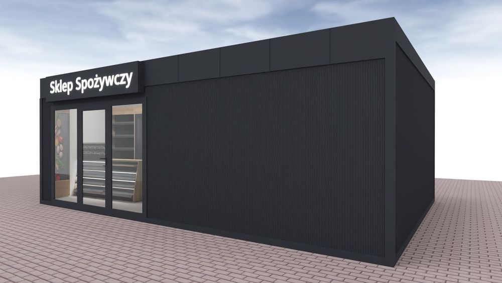 Pawilon Handlowy| Sklep Spożywczy| kontener| dostępny| handel| leasing