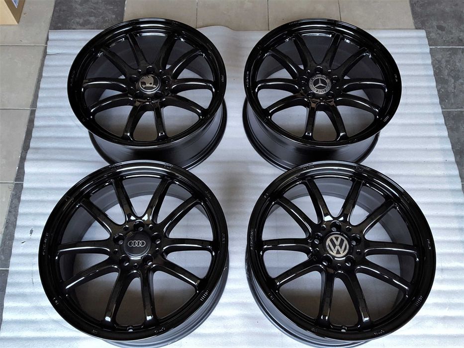 Alufelgi 19 5x112 Czarne z Rantem ! VW Audi Seat Skoda Mercedes Oryginalne ! 431#
