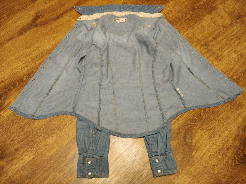 Koszula jeansowa złoty haft Blue Rags