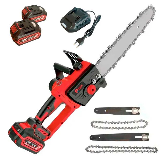 Аккумуляторная пила Edon 21Вт/2шины и цепи 25/30 см/аккум. Makita 4Ah!