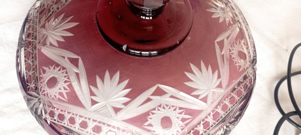 Кришталь графін Цукерниця фруктовниця бордове