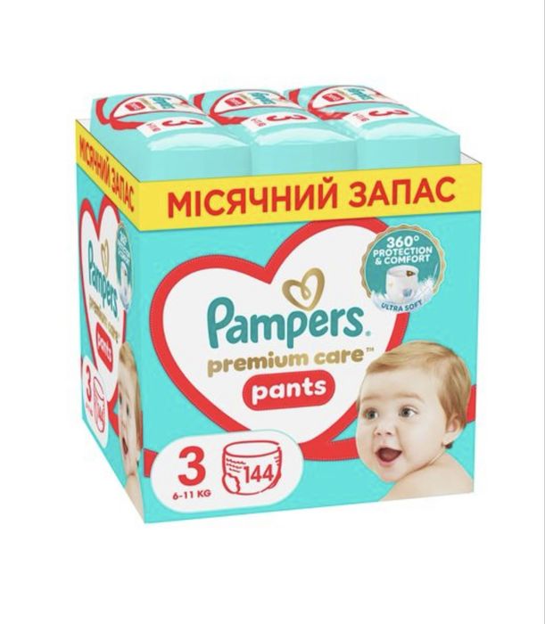 Підгузки-трусики Pampers Premium care 3 розмір, 72 шт