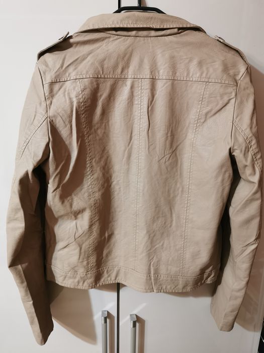 Kurtka skajka ekoskóra damska 40 L beżowa nowa W Collection