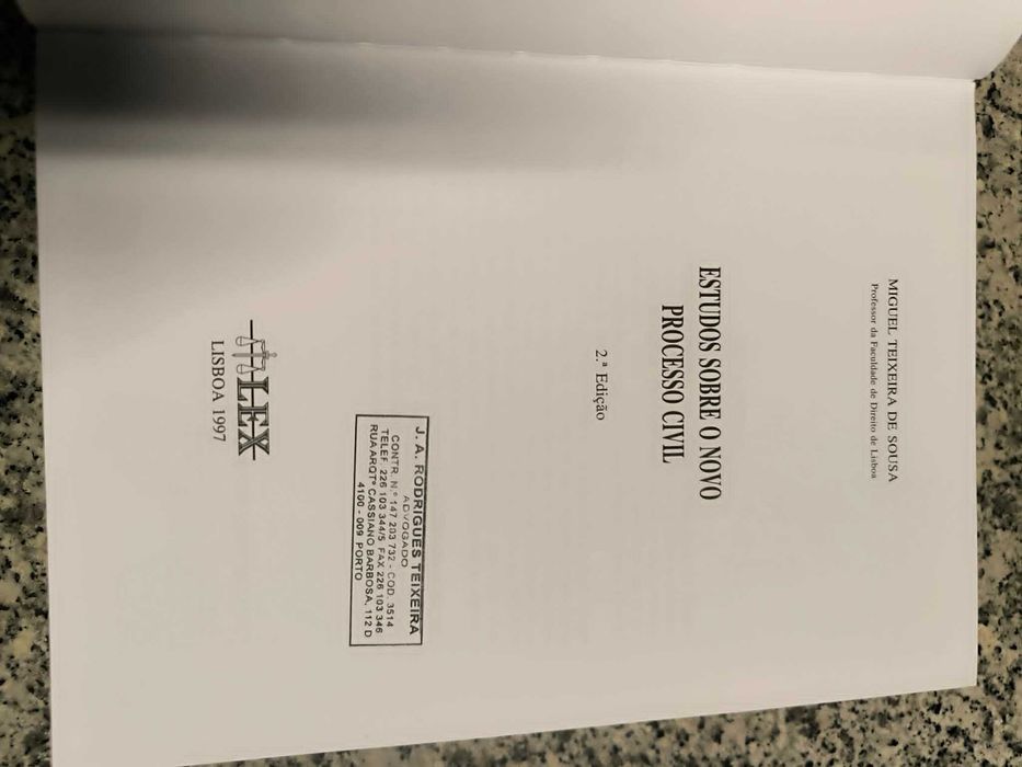 Estudos Sobre o Novo Processo Civil - Miguel Teixeira de Sousa