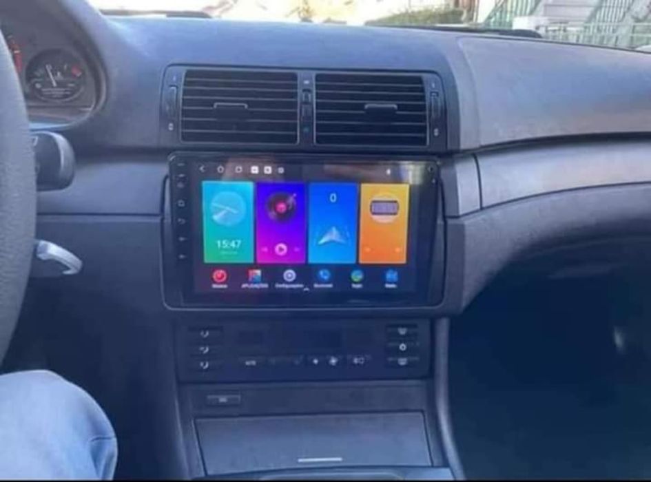 Entregas grátis Zona Grande Porto Rádio Android 14 com GPS BMW E46