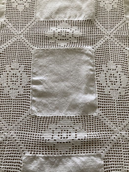 Toalha de linho e Renda