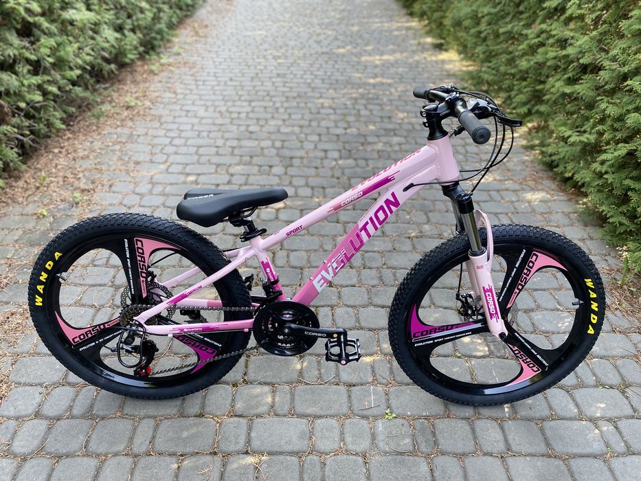 Алюмінієвий велосипед Corso Evolution 24 Pink на литих дисках