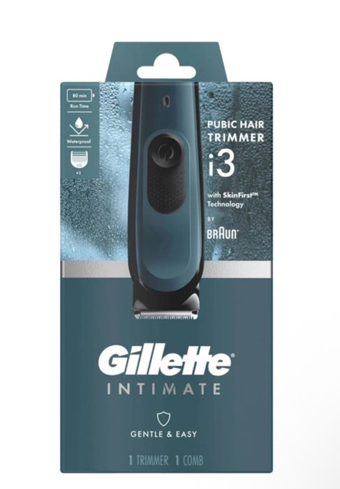 Тример Gillette Intimate i3 із захисною насадкою для делікатних зон