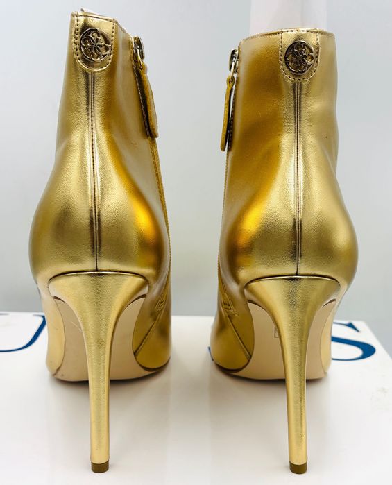 ‼️Nowe oryginalne botki GUESS Tabara złote 41 AZ 053 szpilka 10 cm