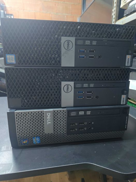 Trzy komputery Dell optiplex 2x 7040 1x 7010