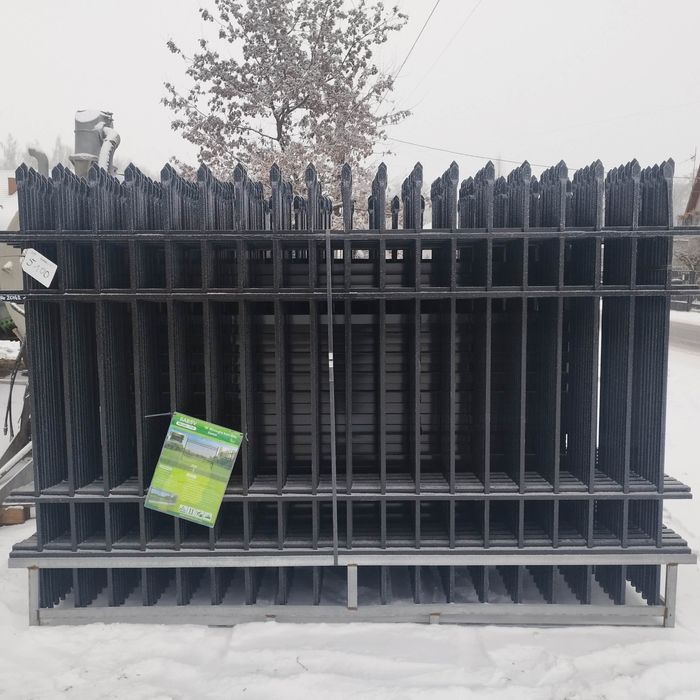 Płot Ogrodzenie metalowe przesla 64m ze slupkami