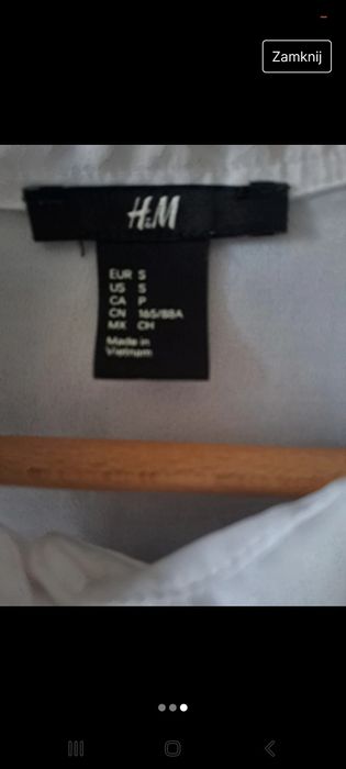 Biała koszula hm 36