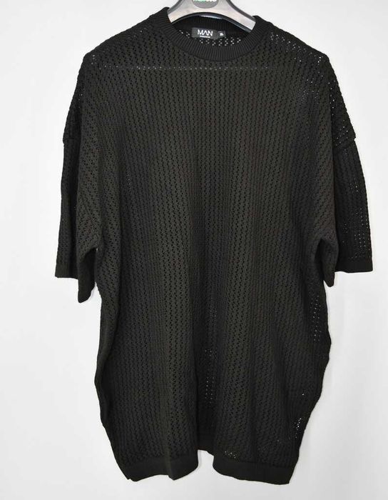 Ażurowy sweter męski Boohoo XL krótki rękaw