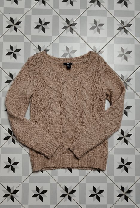 Sweter hm welna wełniany moher