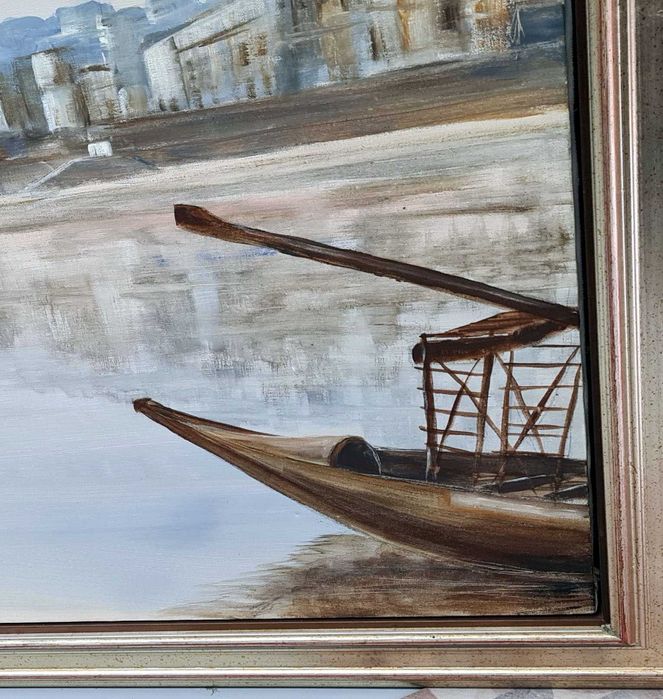 Pintura original a Acrilico s/tela de José Barbosa 81x100 cm c/moldura