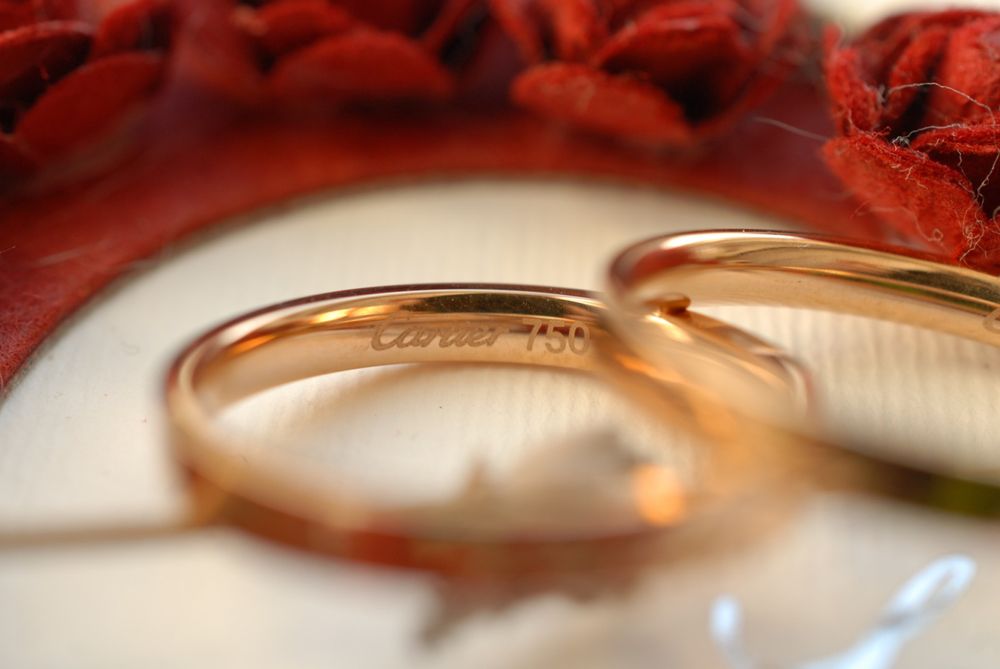 Парные свадебные кольца Cartier