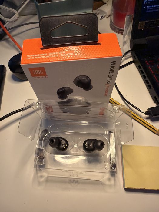 Fones JBL Wave Buds (LEIA A DESCRIÇÃO - Sem estojo de carga) + Caixa Original