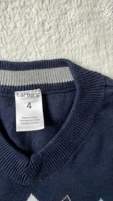 Carter’s kamizelka pulower romby 4 l 104 granatowy romby modny sesja święta