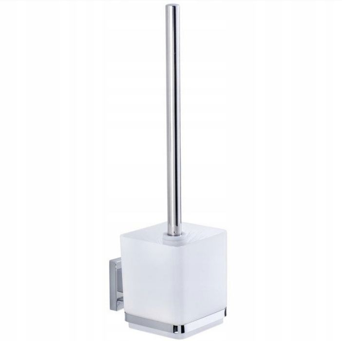 Pojemnik na szczotkę QUADRO + szczotka WC, stal nierdzewna, WENKO