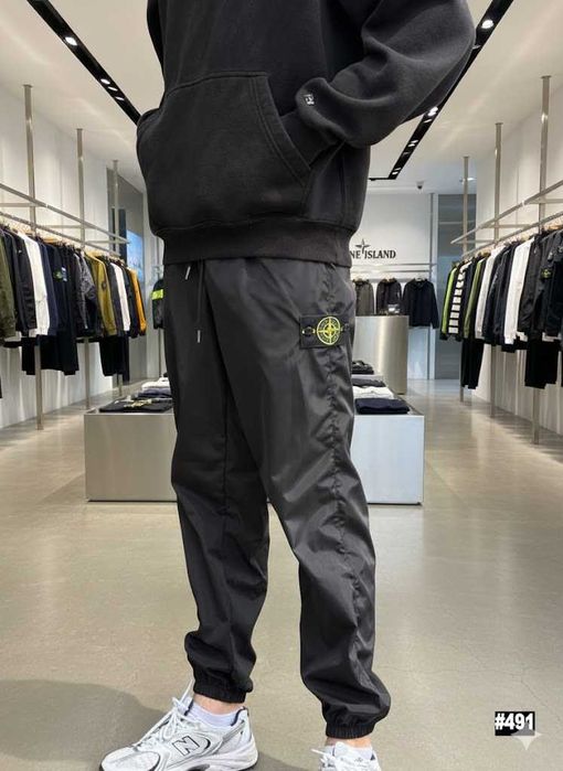 Черные Штаны Stone Island GoreTex - Спортивні Штани Стон Айленд