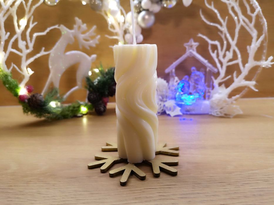 Świeca sojowa - zapachowa, skręcony filar, kawa