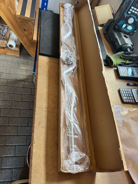 Gryf chromowany mocno łamany 120cm 28mm biceps triceps itd.
