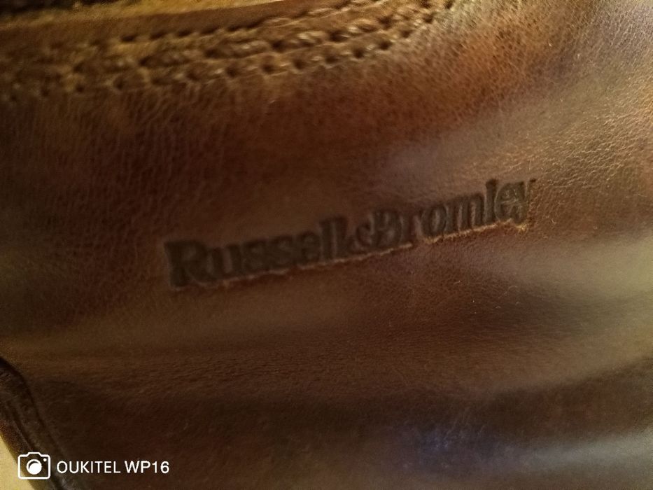 Ботинки тёмно-коричневый кожаные