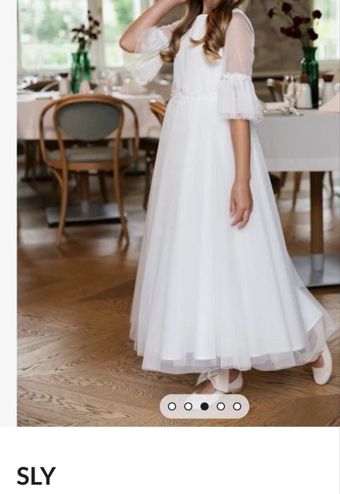 Sukienka komunijna SLY 146 buty gratis