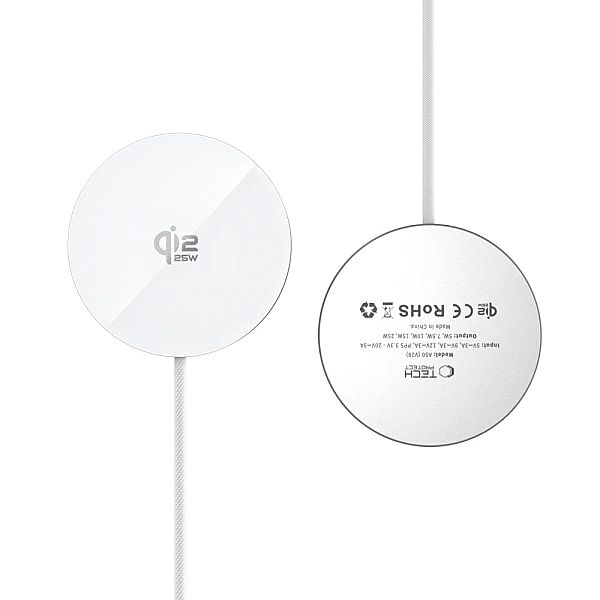 Tech-Protect A50 Magnetic Magsafe Wireless Charger 25W Qi2.2 White
