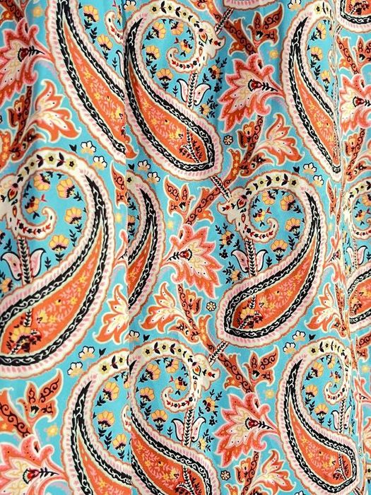 Vestido Maxi Manga Curta Cornucópias – Tamanho S | Novo