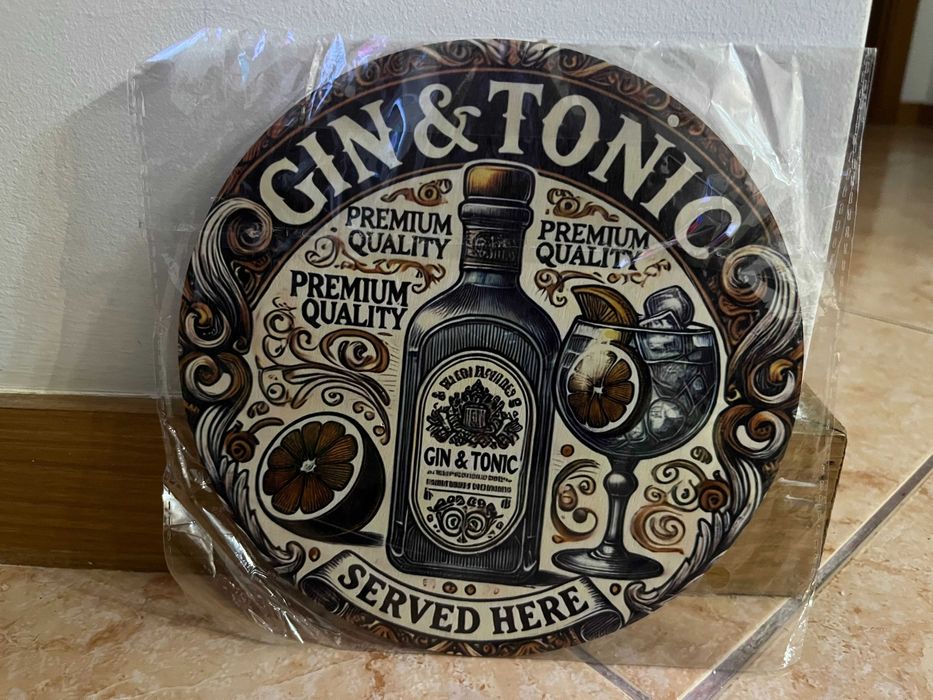 Elemento Decorativo Estilo "Gin & Tonic" - Novo, Selado