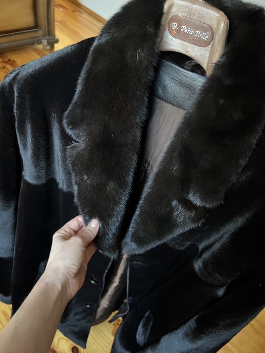 Шуба дублянка з хутра кенгуру і норки чоловіча