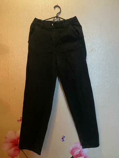 Бегги джинсы чёрные