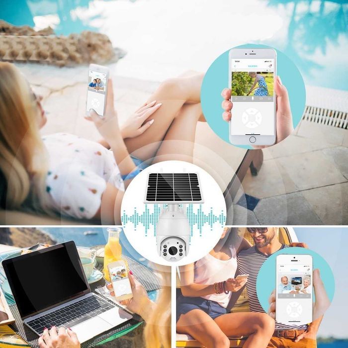 Kamera Solarna Zewnętrzna Obrotowa Full HD SIM GSM