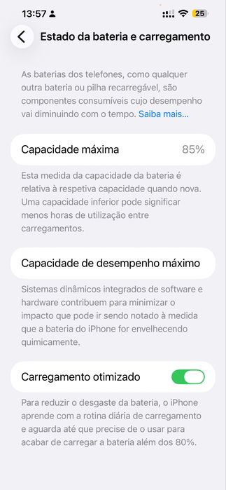 iPhone 14 Plus 256GB Preto (Desbloqueado) – Excelente Estado (85% Bateria)