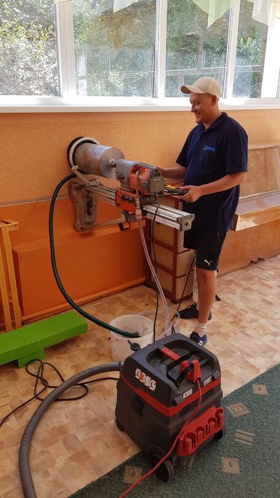 Алмазное бурение любой сложности, резка бетона железобетона , кирпича.