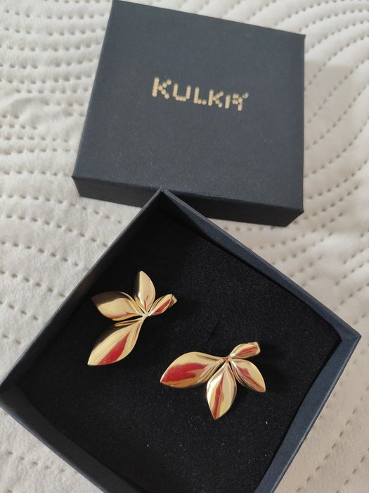Kolczyki liść Kulka